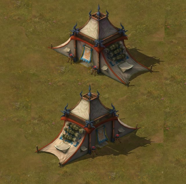 field - military tent 3D 模型 .c4d .max .obj .3ds .fbx .stl .blend 