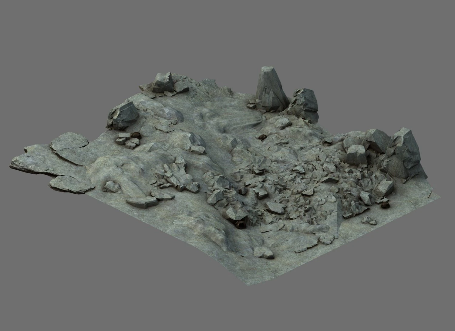 field - stone surface 3D Model .c4d .max .obj .3ds .fbx .stl .blend 