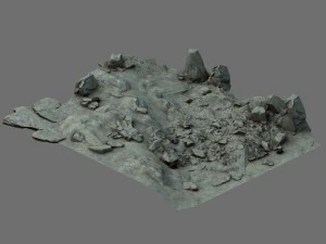 field - stone surface 3D Model