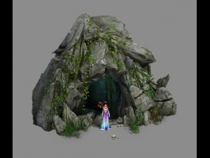 field - stone hole Modello 3D