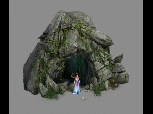 field - stone hole 3D Model