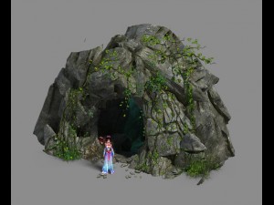 field - stone hole Modello 3D