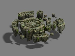 field - stone altar Modèle 3D