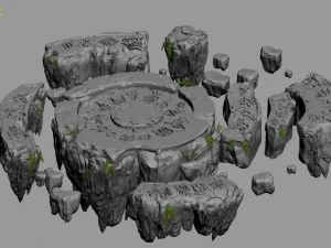 field - stone altar 3D Model