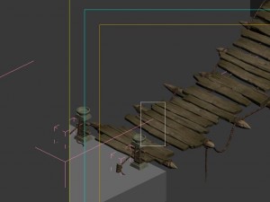 field - cable suspension bridge 01 Modelo 3D