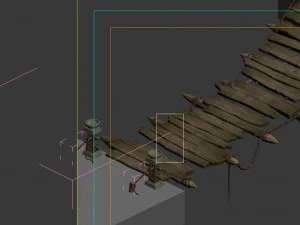 field - cable suspension bridge 01 3D Model