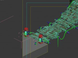 field - cable suspension bridge 01 3D Model