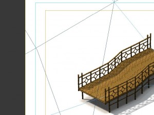 field - bamboo bridge Model 3D