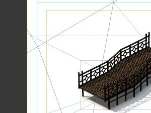 field - bamboo bridge 3D Model