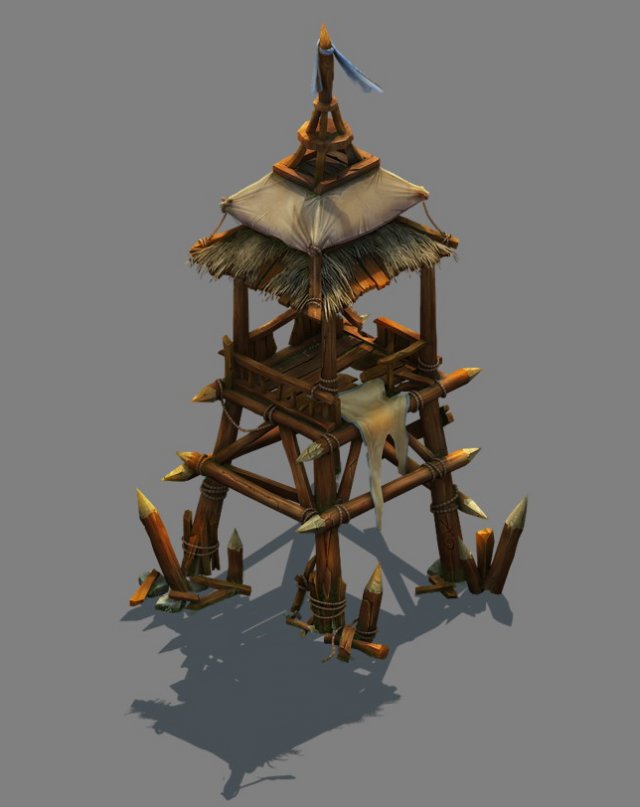 field - zhuojun army sentinel 01 Model 3D .c4d .max .obj .3ds .fbx .stl .blend
