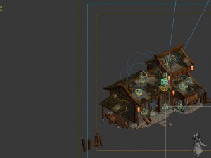 field - zhuojun damaged small houses 3D Model