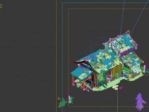 field - zhuojun damaged small houses 3D Model