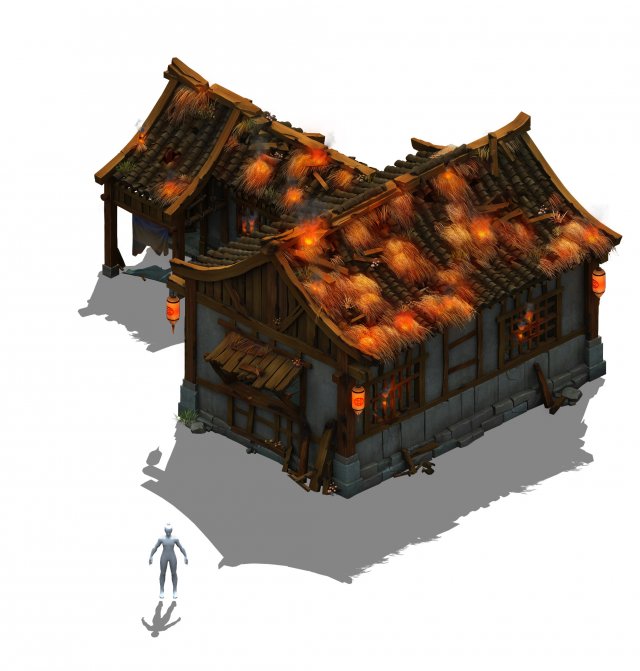 field - zhuojun small houses 3D Модель .c4d .max .obj .3ds .fbx .stl .blend 