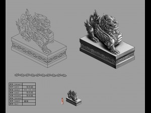 art stone carvings - brave Modelo 3D