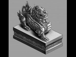 art stone carvings - brave Modelo 3D