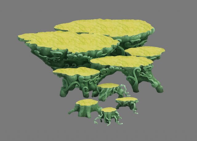 jade root carving 3D Model .c4d .max .obj .3ds .fbx .stl .blend 