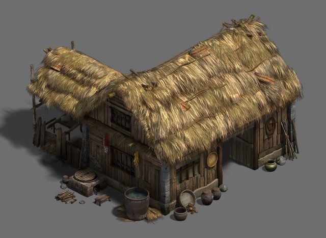 original village - house 2 3D मॉडल .c4d .max .obj .3ds .fbx .stl .blend 