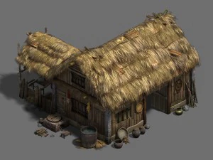 оригинальная деревня - дом 2 3D Модель