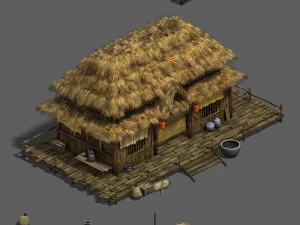 desa asli - rumah 3 Model 3D