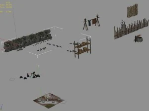 original village - debris 3D Model