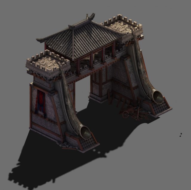 war - gates 3D Model .c4d .max .obj .3ds .fbx .stl .blend 