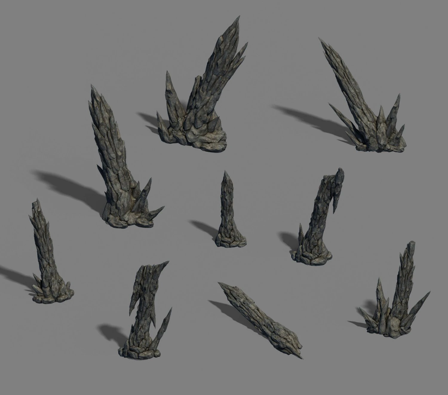 zhaoshan - stone stone teeth 3D Model .c4d .max .obj .3ds .fbx .stl .blend 