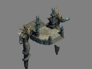 strokes the mountain - guardian beast door 3D Model