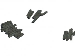 strokes the mountain - the remains of the stairs 3D Model