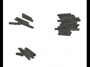 strokes the mountain - the remains of the stairs 3D Model