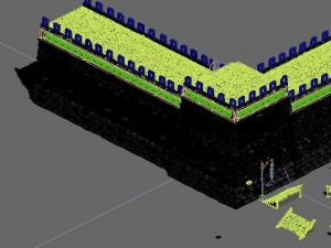 medium city - city wall - corner 3D Model