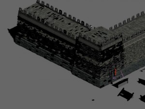 medium city - city wall - corner 3D Model