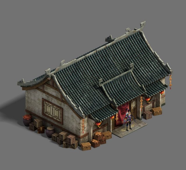 medium city - pawnshop Modelo 3D .c4d .max .obj .3ds .fbx .stl .blend 