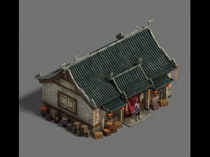 medium city - pawnshop 3D Model