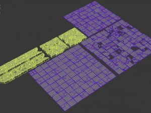 medium city - brick pavement 3D Model