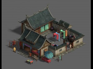 medium city - clothing store 3D Model