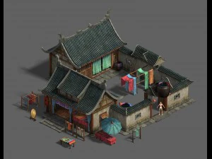 citt&agrave; media - negozio di abbigliamento Modello 3D