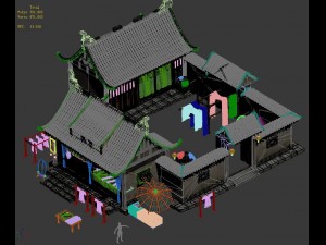 medium city - clothing store 3D मॉडल