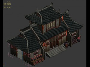 medium city - wine square Model 3D