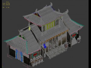 medium city - wine square Model 3D