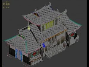 medium city - wine square 3D Model