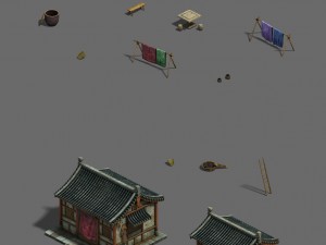 medium city - stables - raising stables 3D-Modell