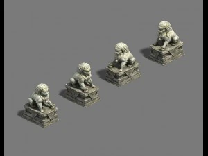 cidade m&eacute;dia - le&atilde;o de pedra Modelo 3D