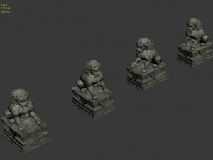 cidade m&eacute;dia - le&atilde;o de pedra Modelo 3D