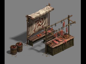 medium city - stall 1 3D 모델