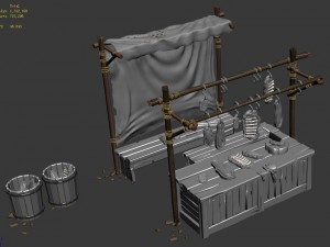 medium city - stall 1 3D 모델