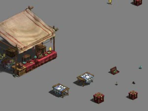 miasto średnie - stoisko 2 Model 3D