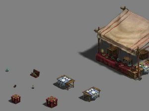 medium city - stall 2 3D Model