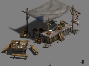 medium city - booth 4 Model 3D