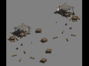 medium city - booth 4 3D Model