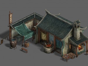 medium city - blacksmith shop 3D-Modell